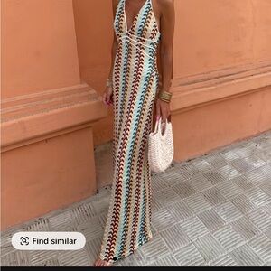 Multicolor Chevron Maxi Dress